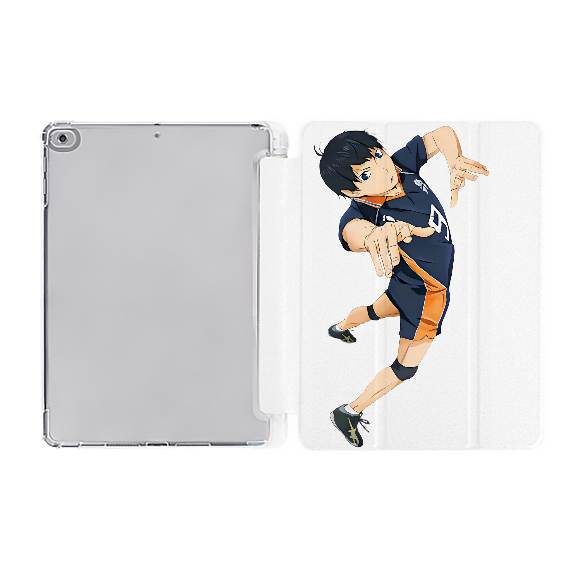 （画像用） ハイキュー!! Haikyu!! IPad ケース ペン収納付き 三つ折りスタンド PUレザー×シリコン 対応機種9.5/10.5/10.9インチ